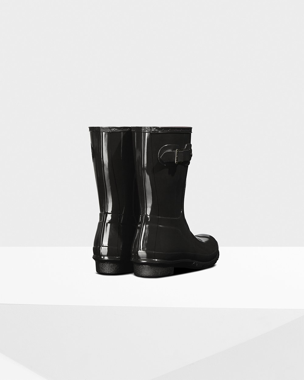 Botas De Cortas Hunter Mujer Original Gloss - Negras - Argentina 9375TRMHG